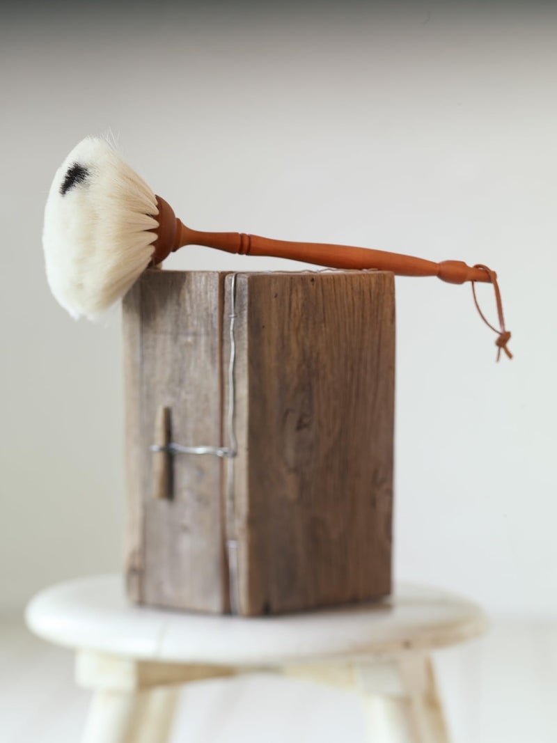 REDECKER Goat Hair Dust Brush with Oiled Pearwood Handle, 13-1/2 inches - Natural Bristle Duster Cleans Delicate Surfaces, Hanging Loop for Storage - Goat Hair Dusting Brush Made in Germany - Image 3